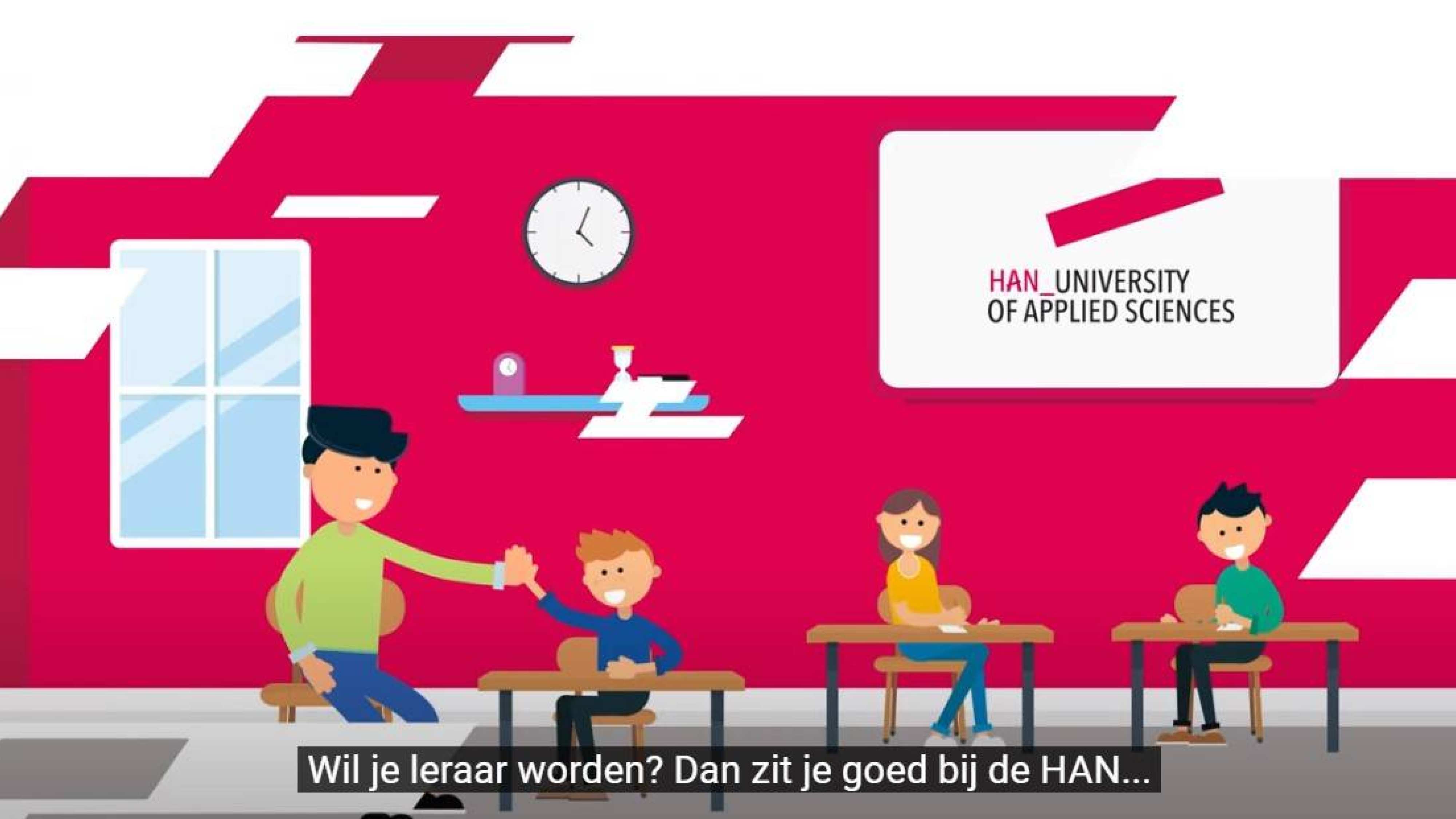 Videostill als videopreview voor de Animatievideo Kiezen voor onderwijs aan de HAN