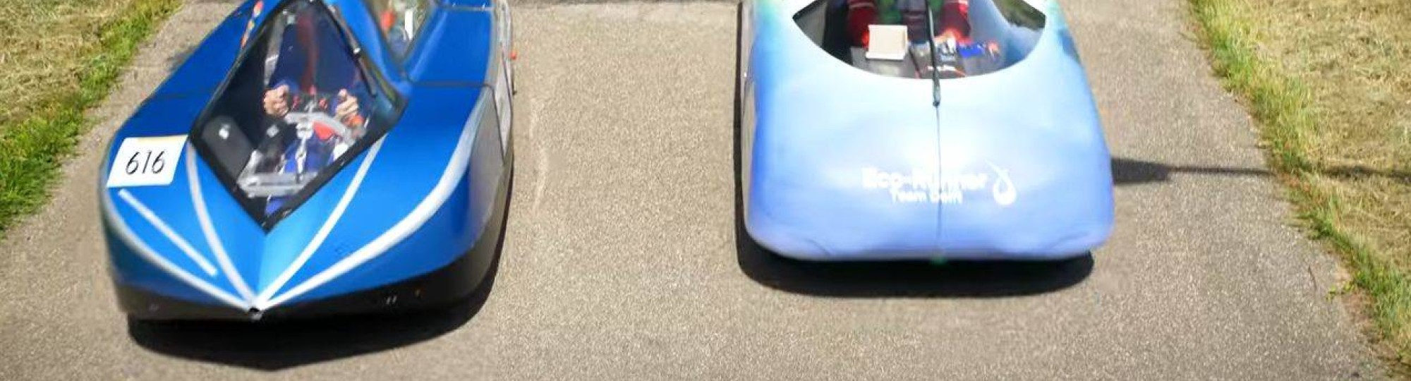 Hydromotive HM10 waterstofauto in race met Ecorunner TU Delft 2020