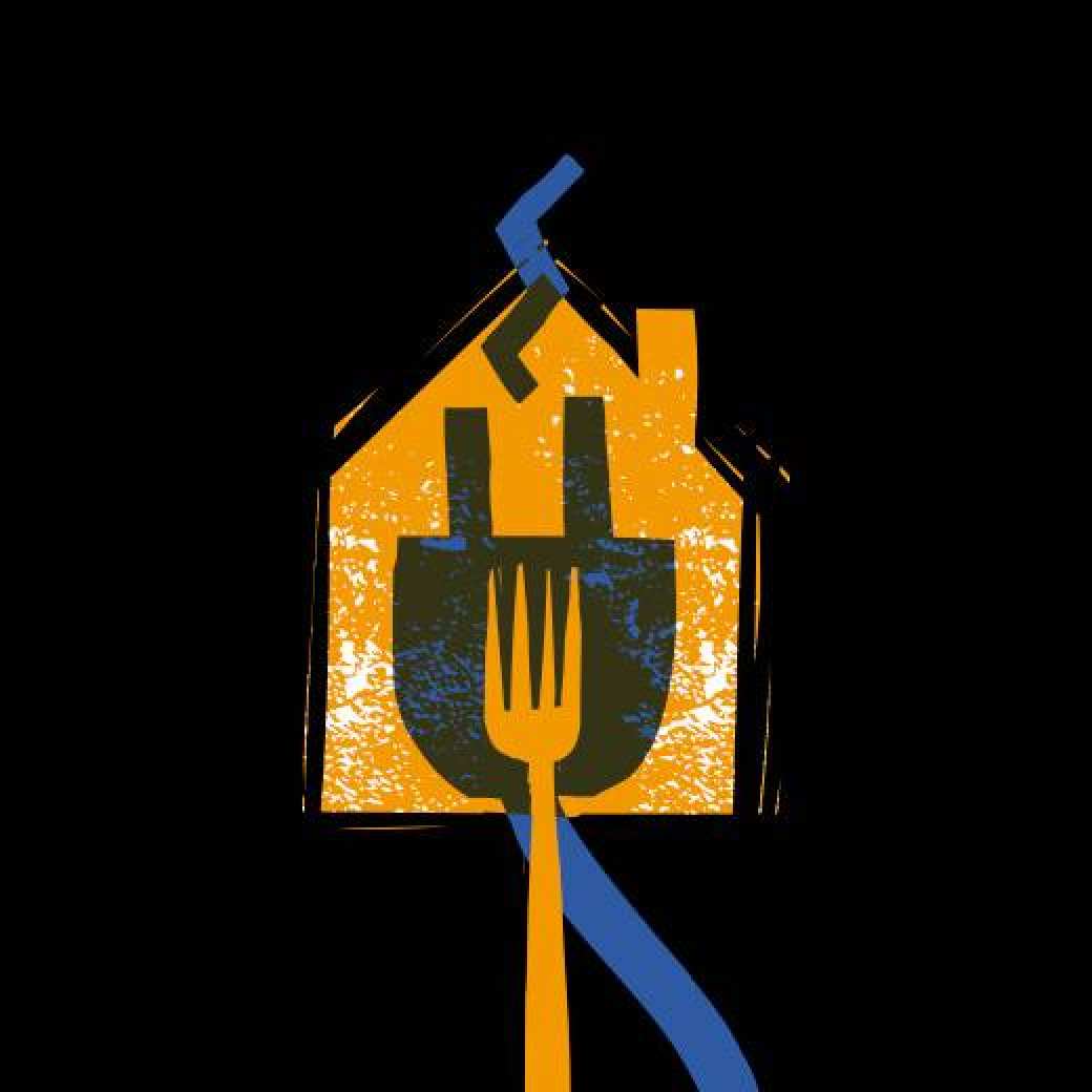 Beeld van de Week tegen Armoede met vork, stekker en huis als illustratie.