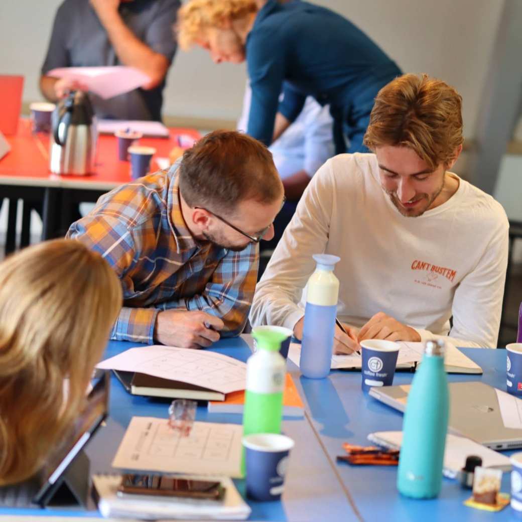 Tijdens de opstart van de deeltijdmaster Circulaire Economie een sessie in de educatieruimte van het Nederlands Watermuseum. 9 September 2022.