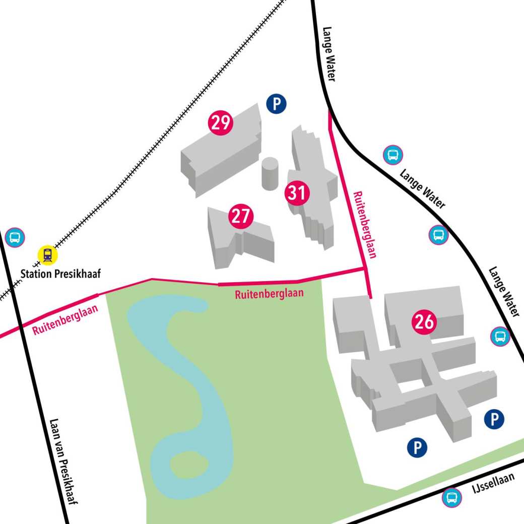 8f325736-0cff-11ee-b453-02565807075b Een plattegrond van de HAN campus in Arnhem.