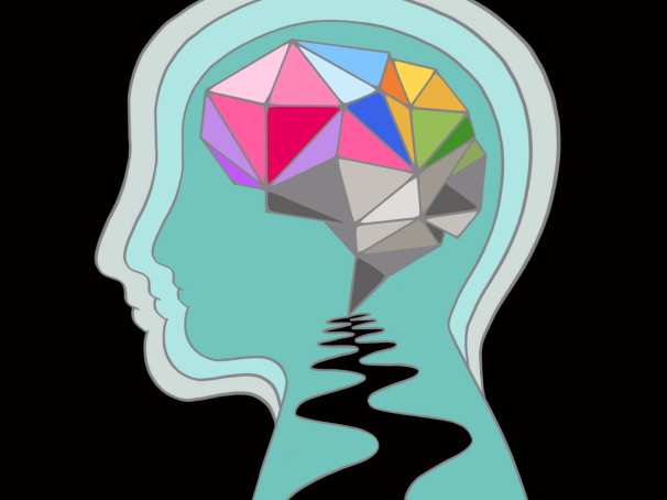 Illustratie van hoofd met hersenen