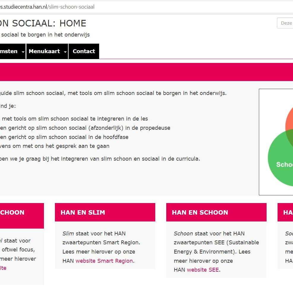 372424 voorbeeld van de libguide voor Slim Schoon Sociaal in het onderwijs