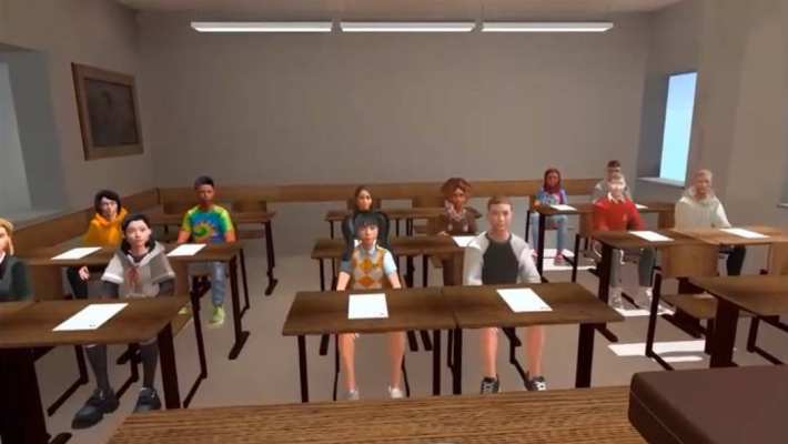 Screenshot simulatie VR onderzoek Educatie
