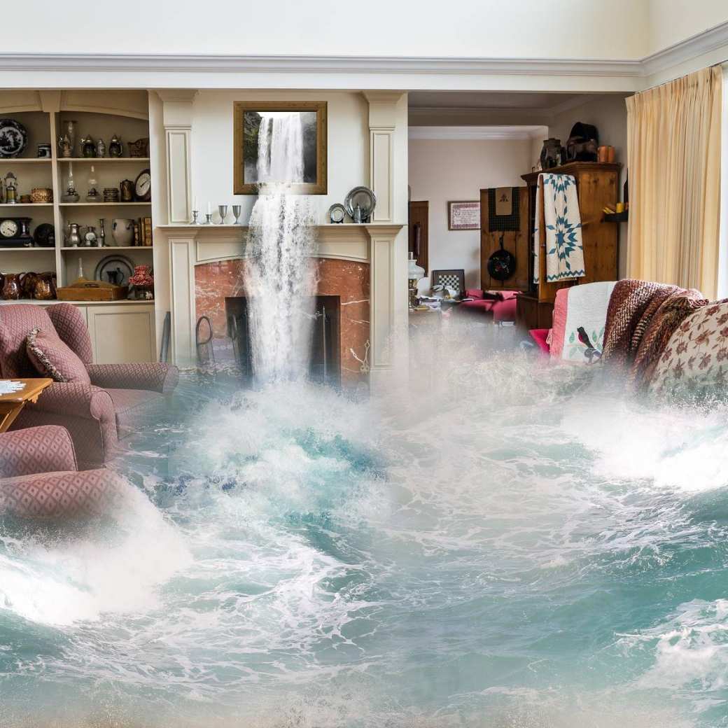 349349 Overstroming van een huis