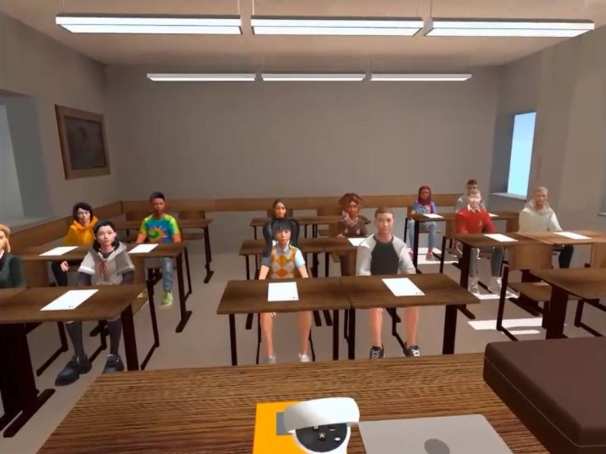 Screenshot simulatie VR onderzoek Educatie