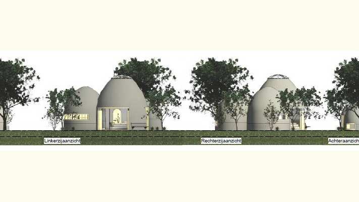 461093 ontwerp van een tiny house met organische vormen