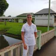 299242 Renata Huisman in Suriname met de COVID hulpmissie