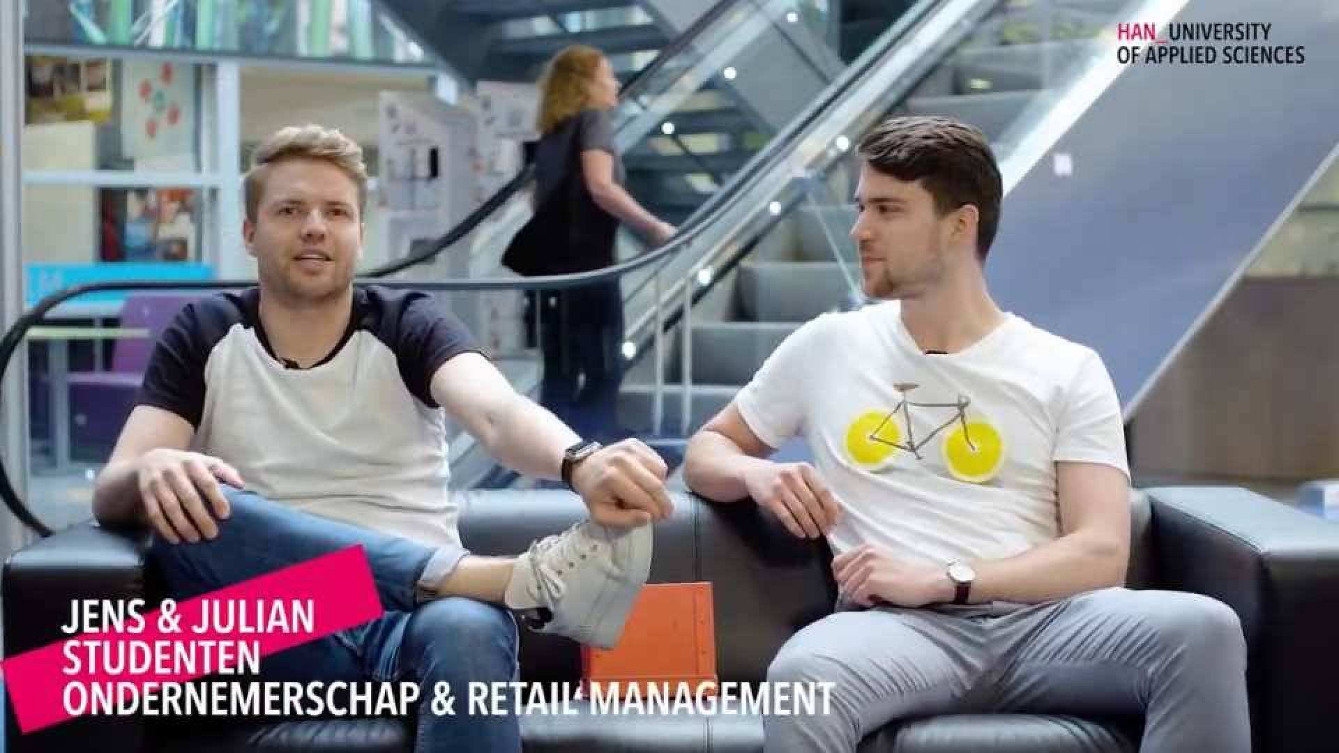 Ondernemerschap & Retail Management leuk-minst leuk-Jens en Julian