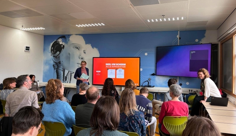 Foto van collega's op de Onderwijsdagen