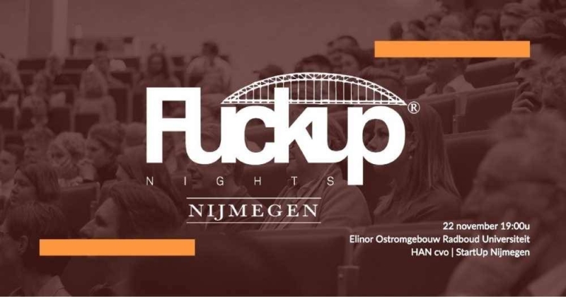 Kleiner formaat van de banner fuck-up night