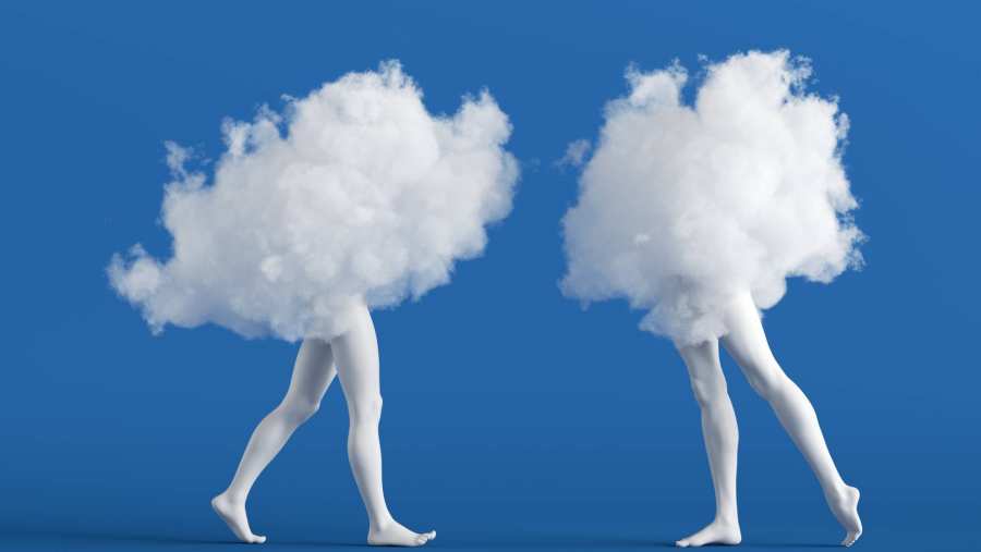 Mensen in de wolken