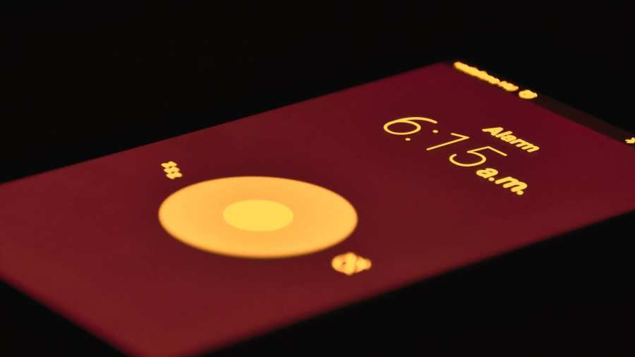 Wekker op smartphone