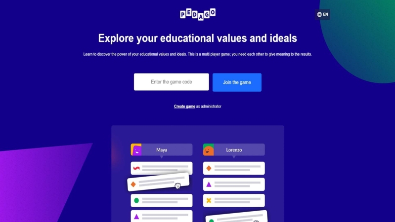 Afbeelding van de online Pedagogame vanuit onderzoek ontwikkeld