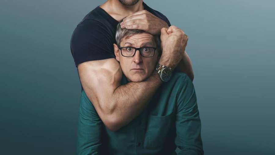 Louis Theroux in een houdgreep