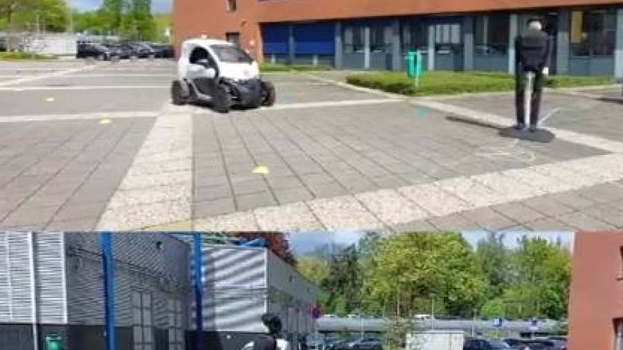 Studenten werken aan robotauto