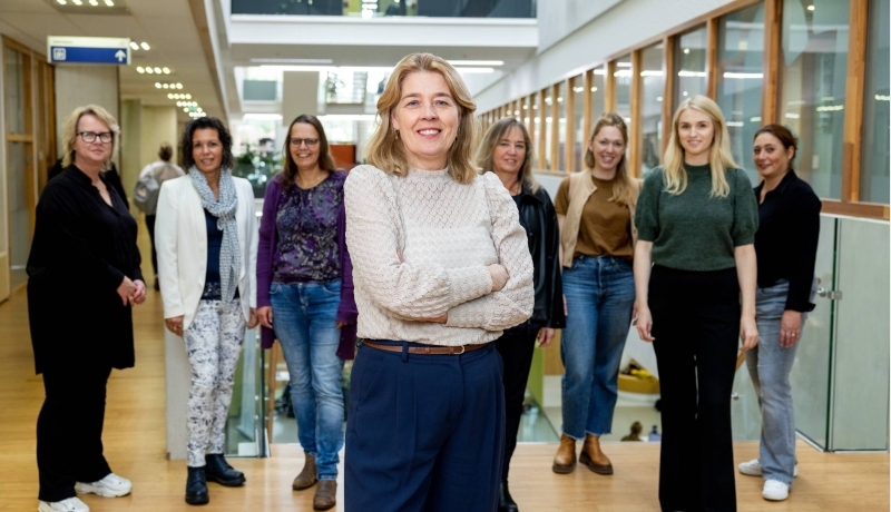 Het team van het HAN-lectoraat Ethiek van Verbinding met Mensen met een Verstandelijke Beperking. Lector Maaike Hermsen.