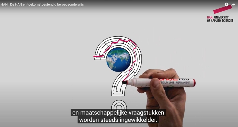 Screenshot filmpje De HAN en toekomstig bereroepsonderwijs