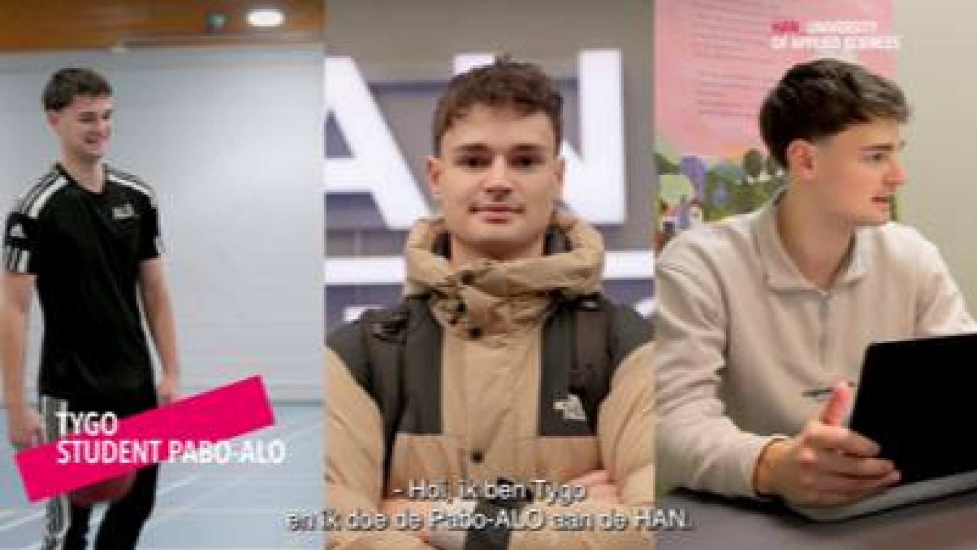 Een jongen met een jas aan met bruin haar.