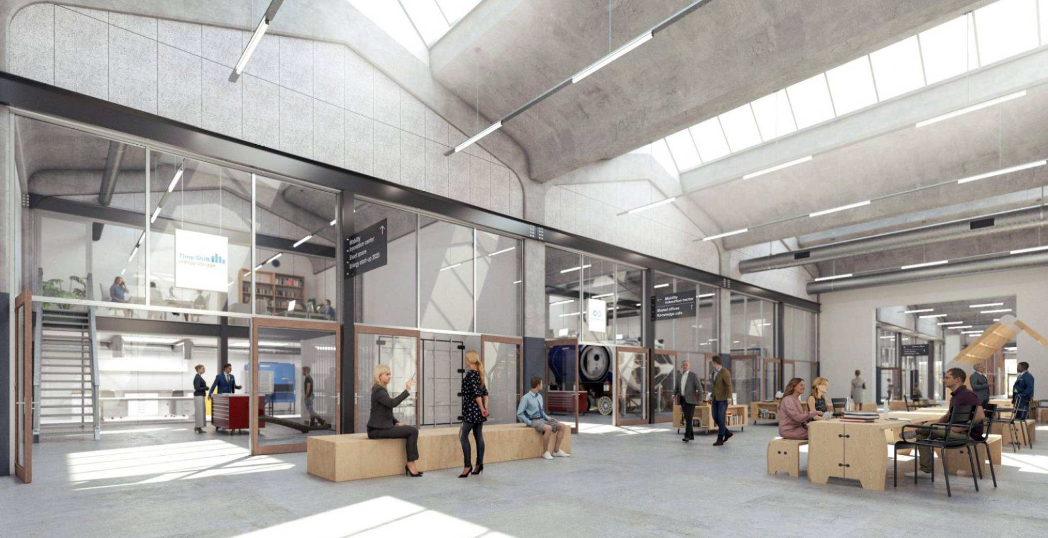 Artists impression van het toekomstige Connectr-gebouw op IPKW