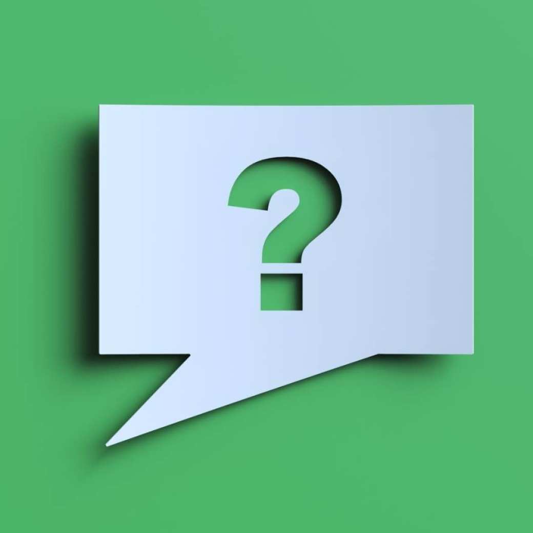 Vraagteken tegen een groene achtergrond
