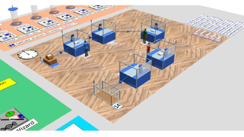 Figuur 3 Screenshot van Plant Simulation