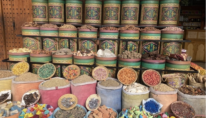 potten met kruiden in Marrakech