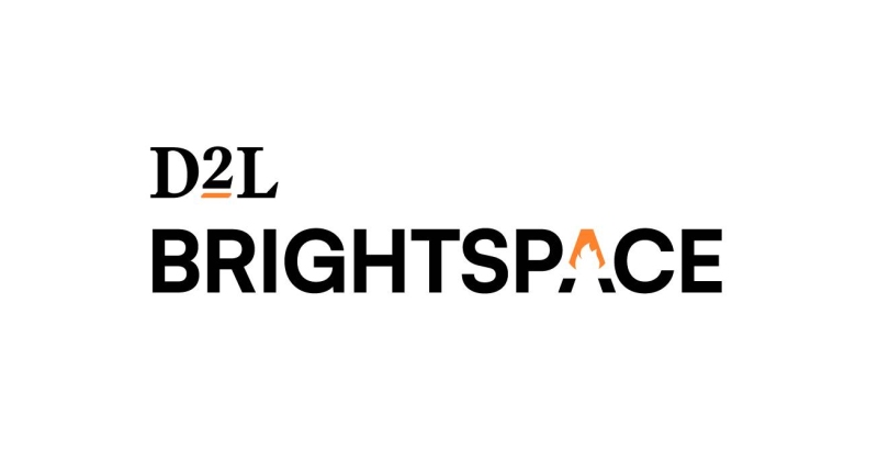 Brightspace logo op achtergrond van groot wit vlak