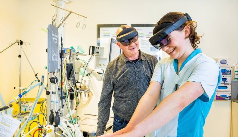 Fotoshoot vergaande samenwerking door HAN academie gezondheid en vitaliteit bij Bernhoven