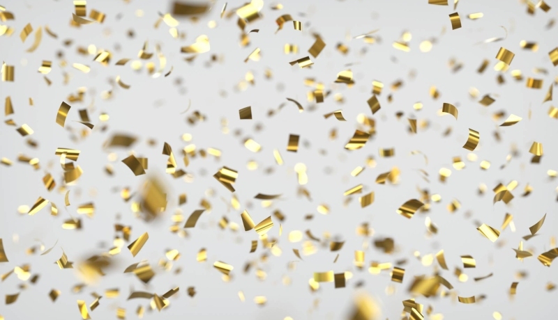 blij confetti feest