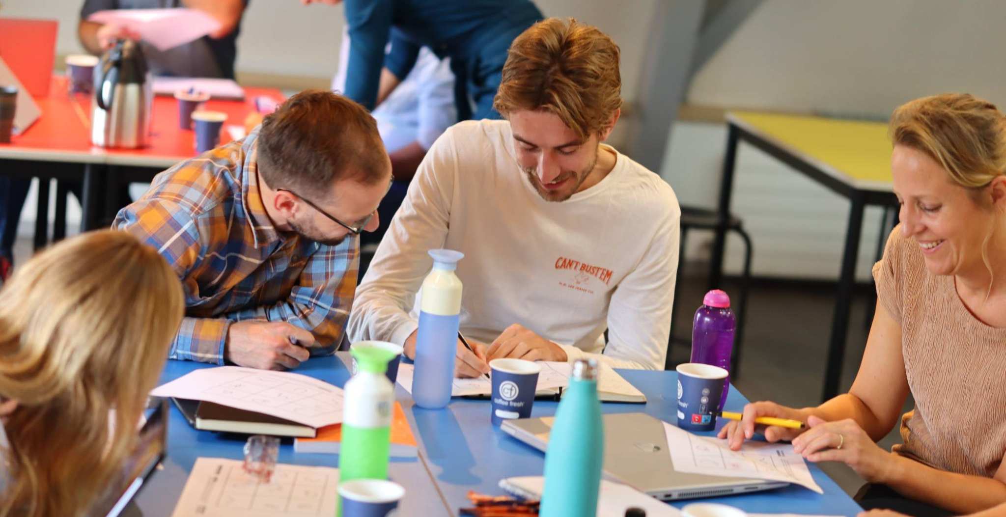 Tijdens de opstart van de deeltijdmaster Circulaire Economie een sessie in de educatieruimte van het Nederlands Watermuseum. 9 September 2022.