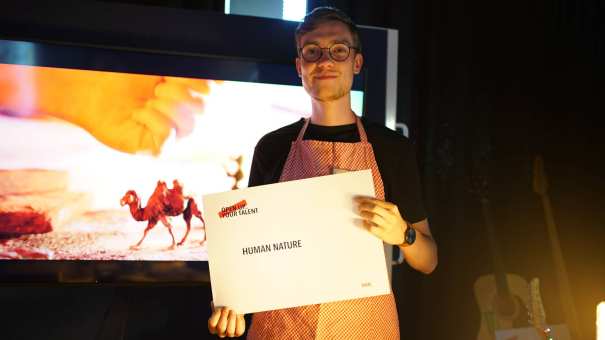 Winnaar CMD student Sverre tijdens Open Up.. Your Talent