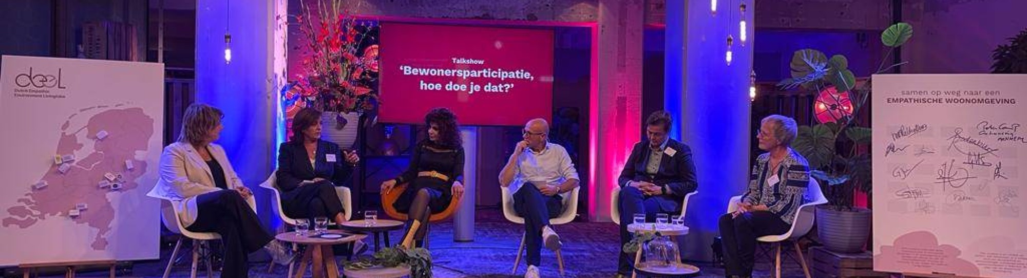 Talkshow tijdens het DEEL congres het nieuwe wonen.