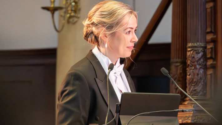 Foto gemaakt tijdens promotie van docent-onderzoeker Bregje van Swaaij