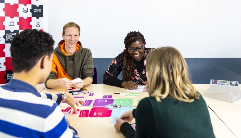 Overzicht foto van het di-spel. Wat gespeeld word door HR medewerkers