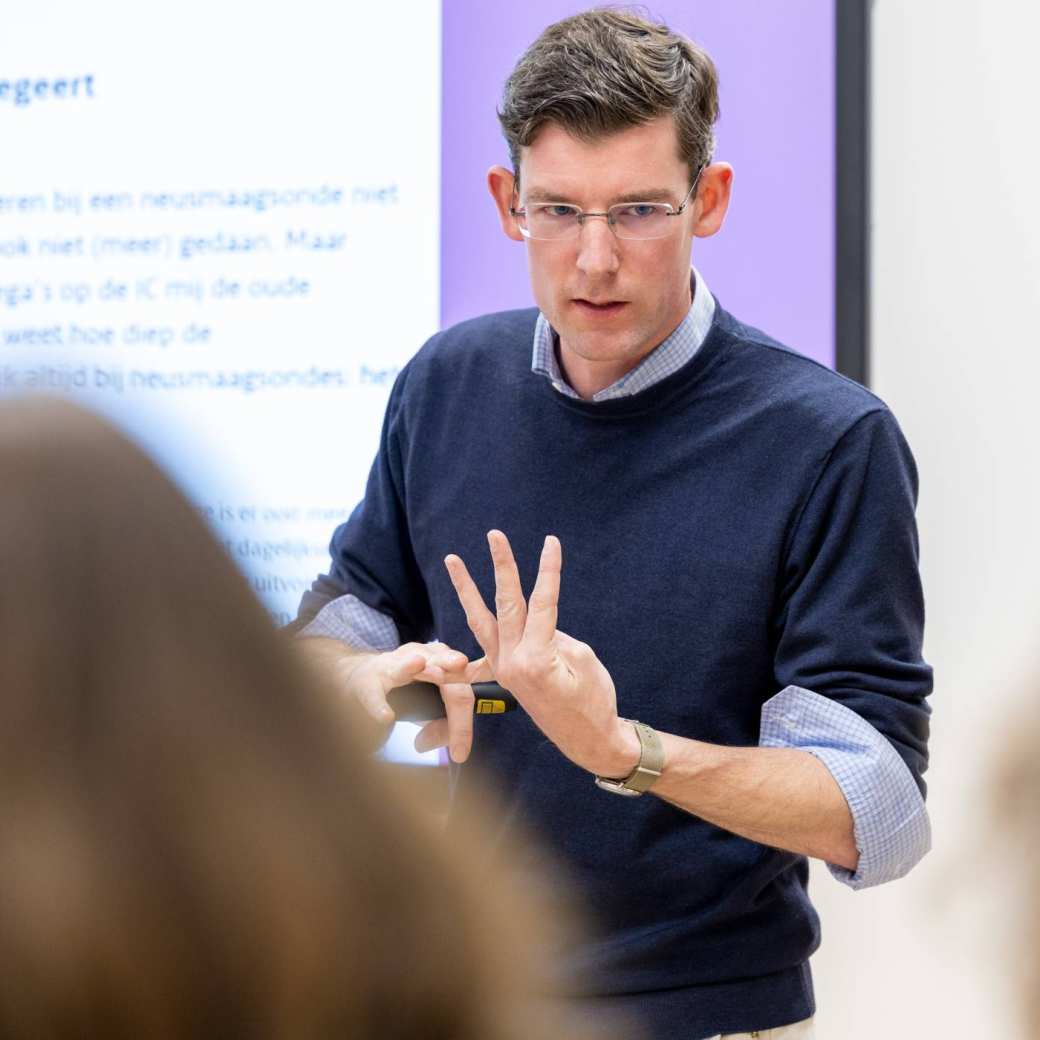 Benjamin Wendt tijdens zijn workshop