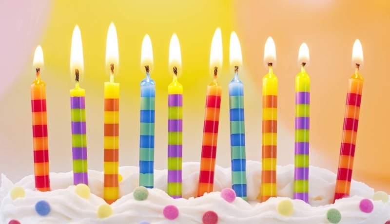 10 kaarsjes 10-jarig jubileum