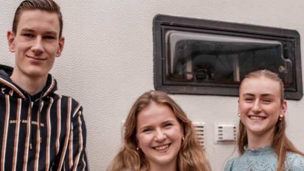 3 studenten Communicatie voor de Campus Camper
