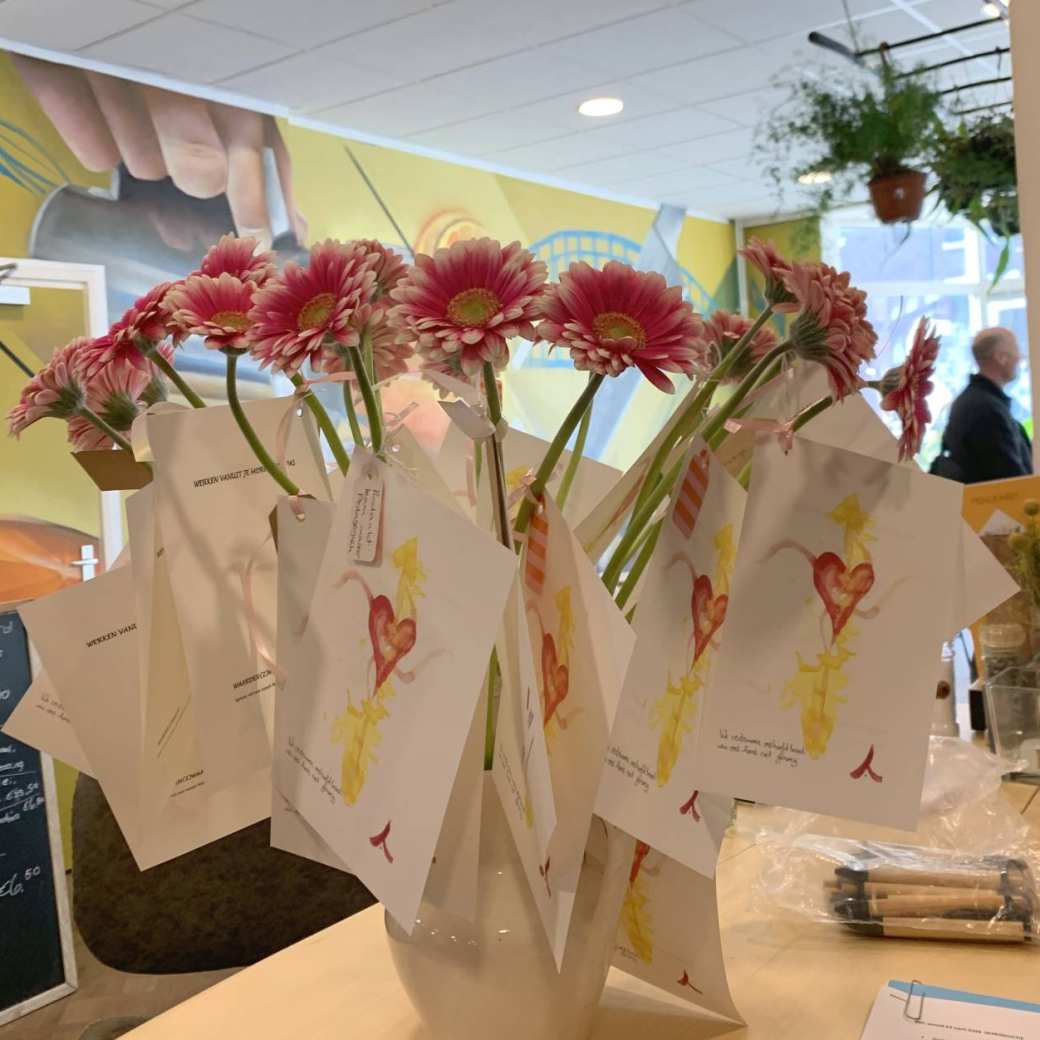 Bloemen als bedankje