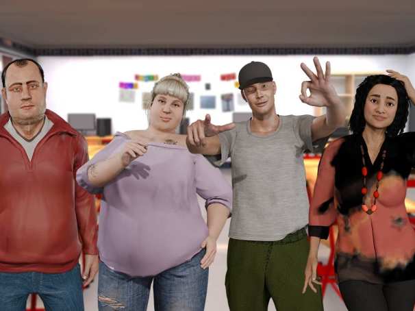 Beeld personages VR simulatie Omgaan met beperkte basisvaardigheden