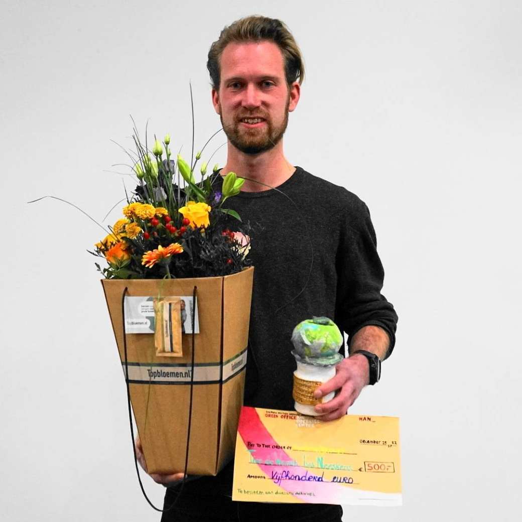 Winnaar van de studentenprijs van de HAN Green Awards georganiseerd door de Green Office in samenwerking met het zwaartepunt SEE.