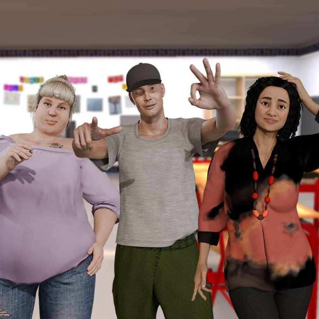 Beeld personages VR simulatie Omgaan met beperkte basisvaardigheden