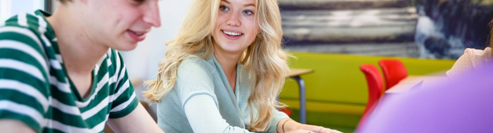 Studenten in overleg
