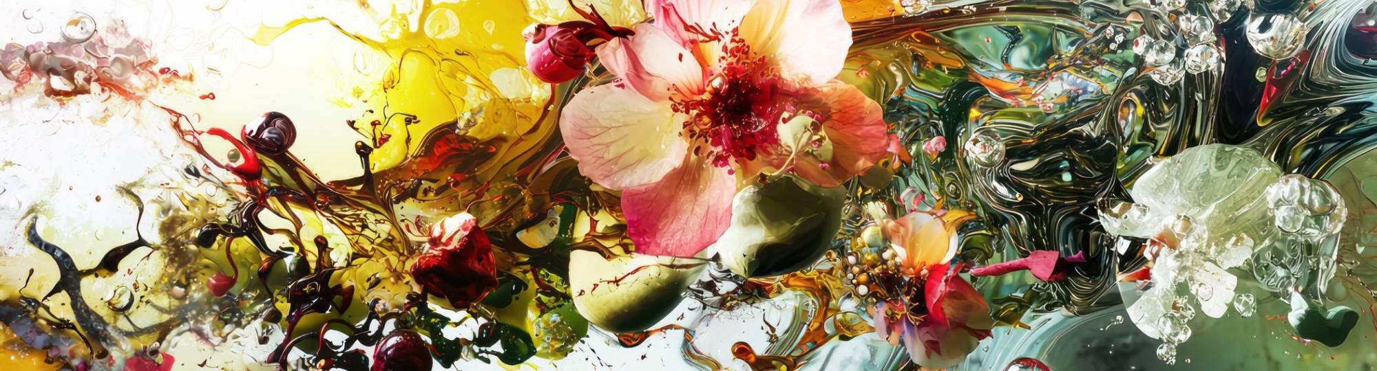 Een beeld met bloemen dat gegenereerd is met AI-tool Midjourney