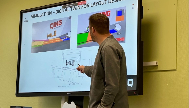 Bram de Vrught, Managing Director bij QING, gaf op vrijdag 6 december een speciale gastles aan HAN-studenten  Engineering en Automotive over robotica en artificial intelligence.