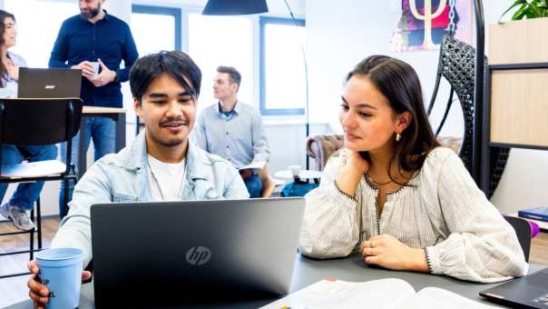Studenten hbo Toegepaste Psychologie aan het werk op de HAN Nijmegen