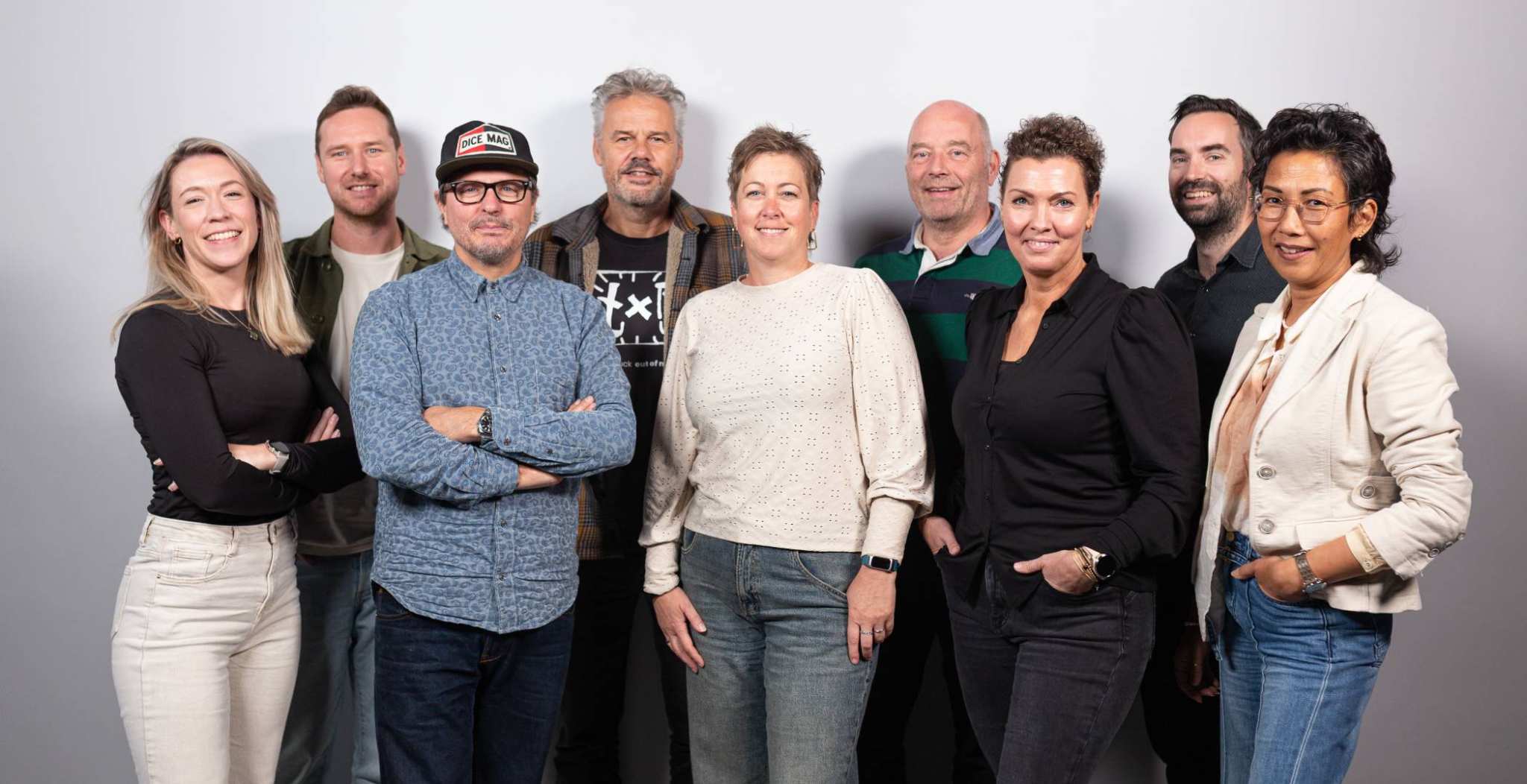 Een teamfoto van de partnerdesk bij de Academie IT & Mediadesign