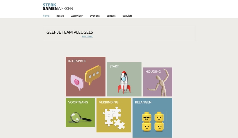 Printscreen website Sterk Samenwerken