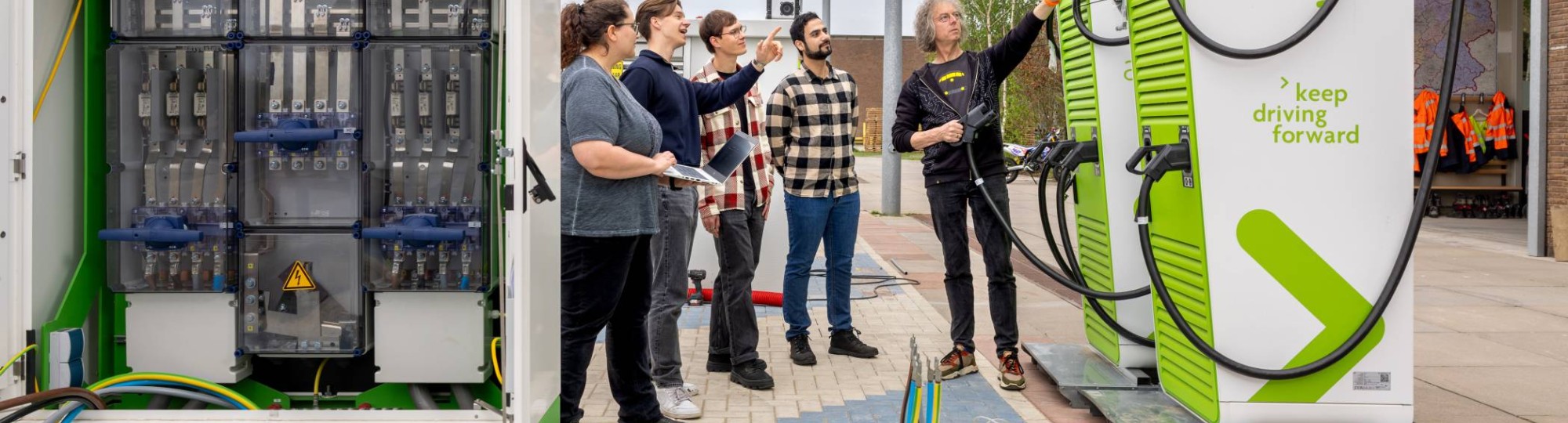Future your Energy opleiding van Technische Bedrijfskunde associate degree. Studenten krijgen uitleg over de mogelijkheden van de energietransitie. Uitleg door docent van de HAN.