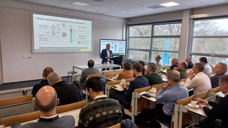 Keynotespreker Wouter van Betuw tijdens het HAN H2 Event 2026/
